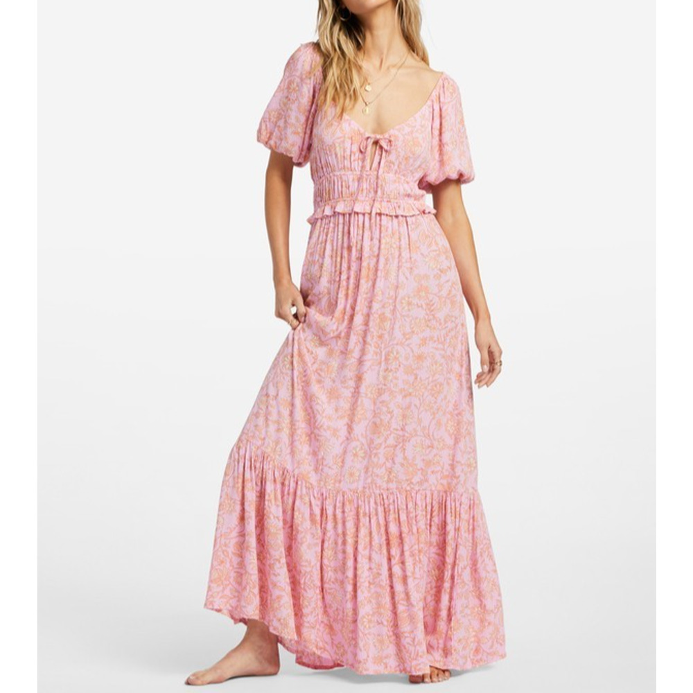 Billa Bong Sweet On You preppy Maxi Dress for Women Pink XS A005699